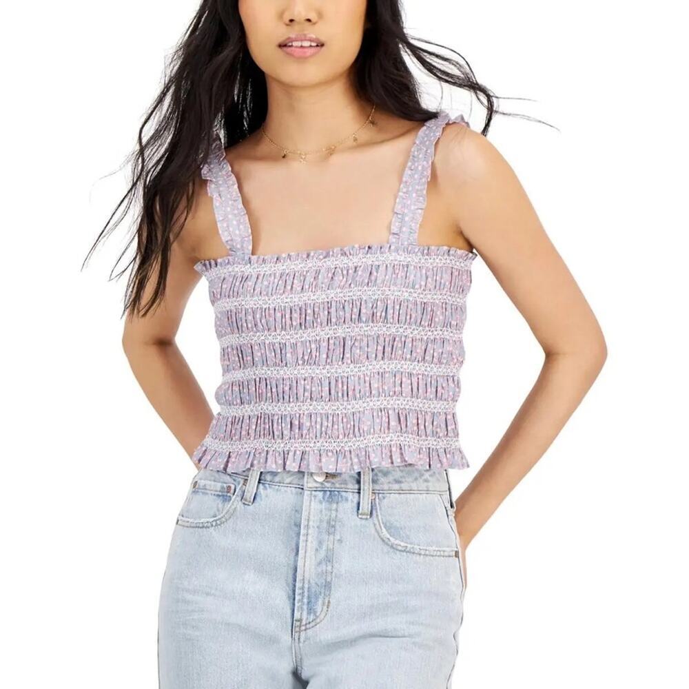 French Connection Women’s Square Neck Cropped Tank Cami Top Size US 12 New